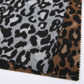 Têxteis personalizados Tecido e têxteis para roupas Rayon Yarn tingido Tiny Leopard Jacquard Jersey Fabric Wet malha OEM aceita